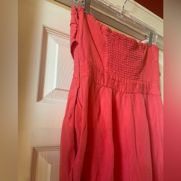 Derek Lam Collective Alene tie front linen jumpsuit GUC - Picture 5 of 8